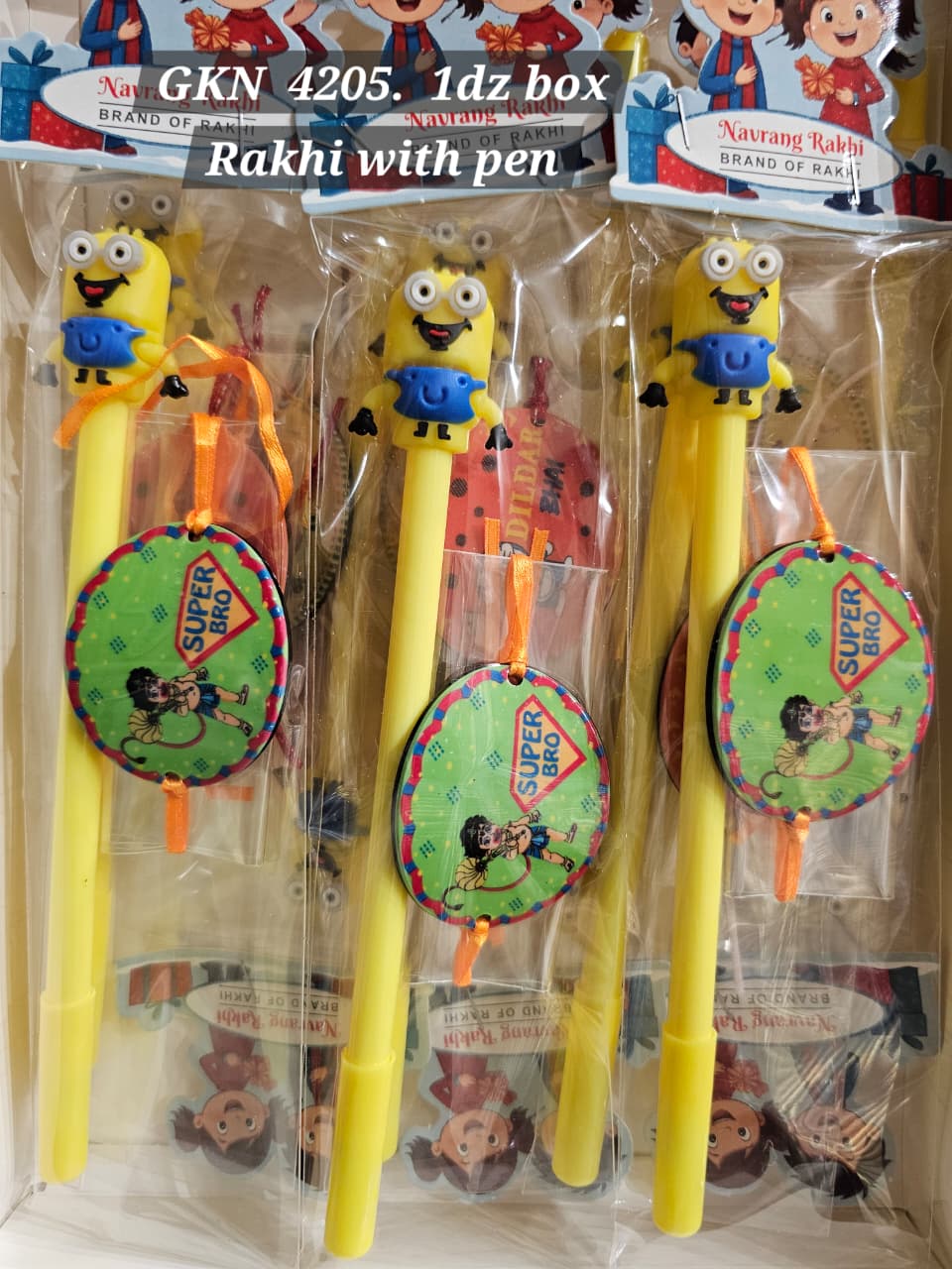 GKN 4205 RAKHI WITH PEN 21 Rs / Per pc (252 Rs 1 Dozen)